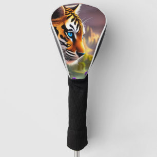 Tiger Cub, Purple Flowers Golf Head Cover