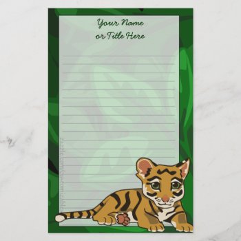 Tiger Cub Stationery by Customizables at Zazzle