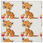 Tiger Cub With Ball Fabric