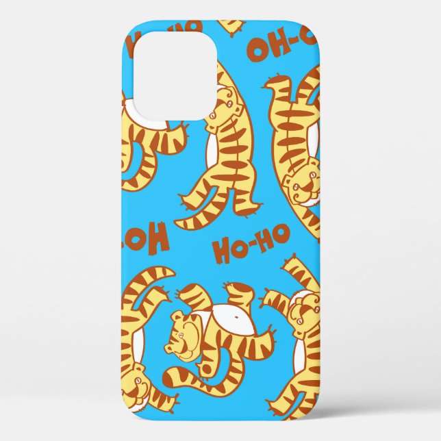 Tiger Cubs Cartoon: Funny Seamless. Case-Mate iPhone Case (Back)