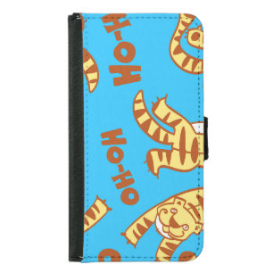 Tiger Cubs Cartoon: Funny Seamless. Samsung Galaxy S5 Wallet Case
