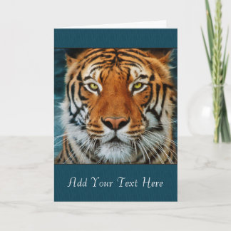 Tiger Custom Text Card