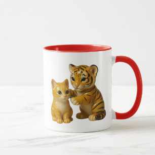 Tiger cute kitten mug