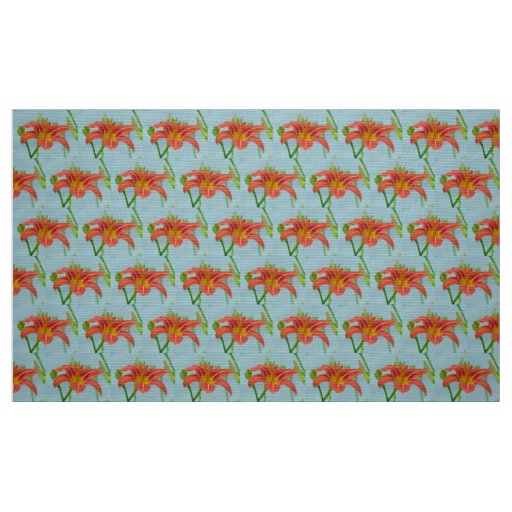 Tiger Daylily Fabric