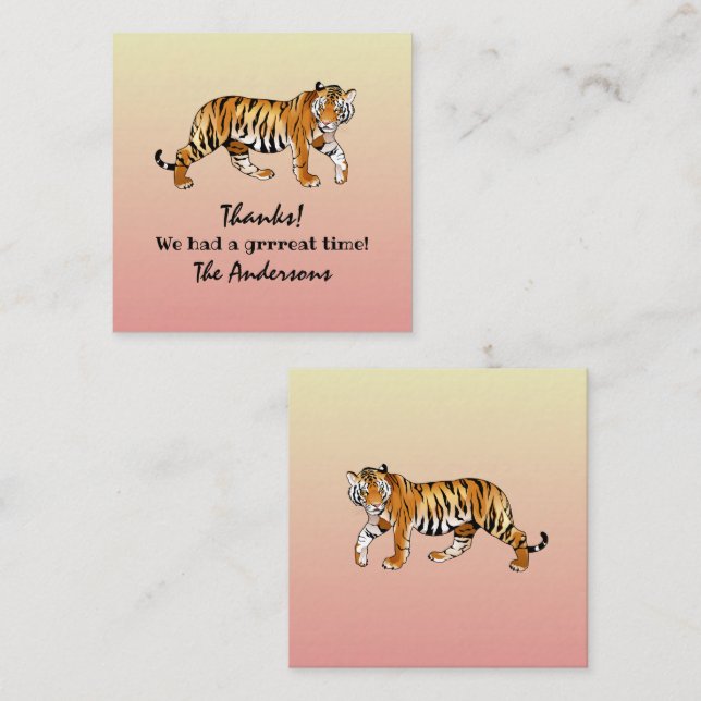 Tiger Design Enclosure Card (Front/Back)