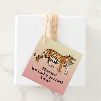 Tiger Design Favor Tags by SjasisDesignSpace at Zazzle