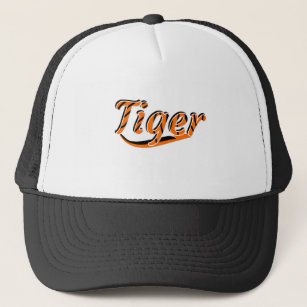 Tiger design on a black cap