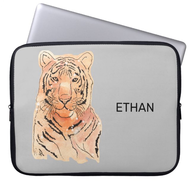 Tiger design on a Laptop Sleeve (Front)