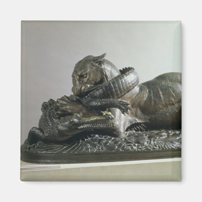 Tiger devouring an alligator, 1832 (bronze) magnet (Front)