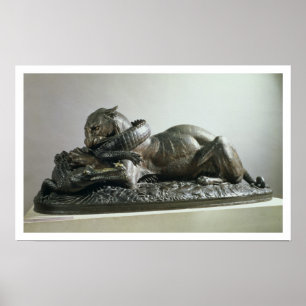 Tiger devouring to alligator, 1832 (bronze) poster