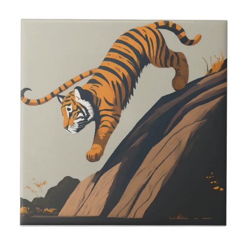 Tiger Dive Ceramic Tile
