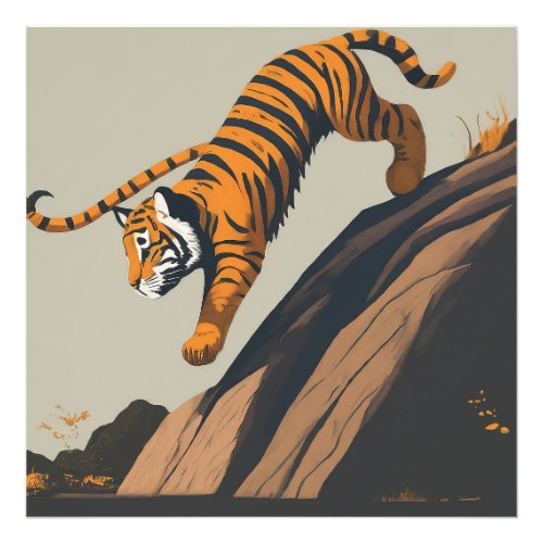 Tiger Dive Photo Print