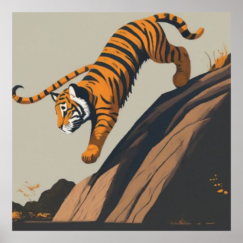 Tiger Dive Poster