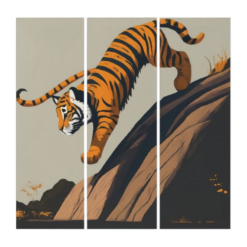 Tiger Dive Triptych