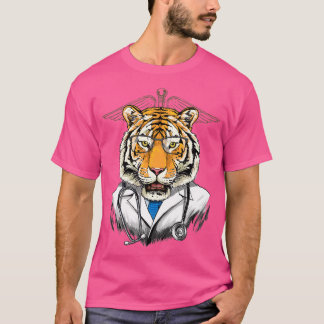 Tiger Doctor Vet Veterinarian Animal Lover T-Shirt