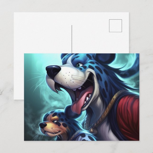 Tiger Dog Postcard (Front/Back)