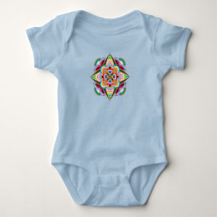 Tiger Dragon Mandala Baby One-Piece Bodysuit