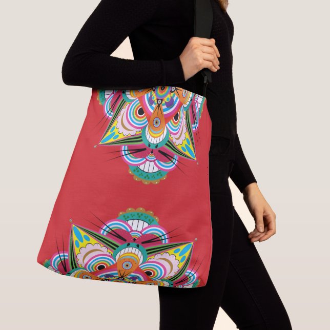 Tiger Dragon Mandala Crossbody Bag (2 Sizes) (Close Up)