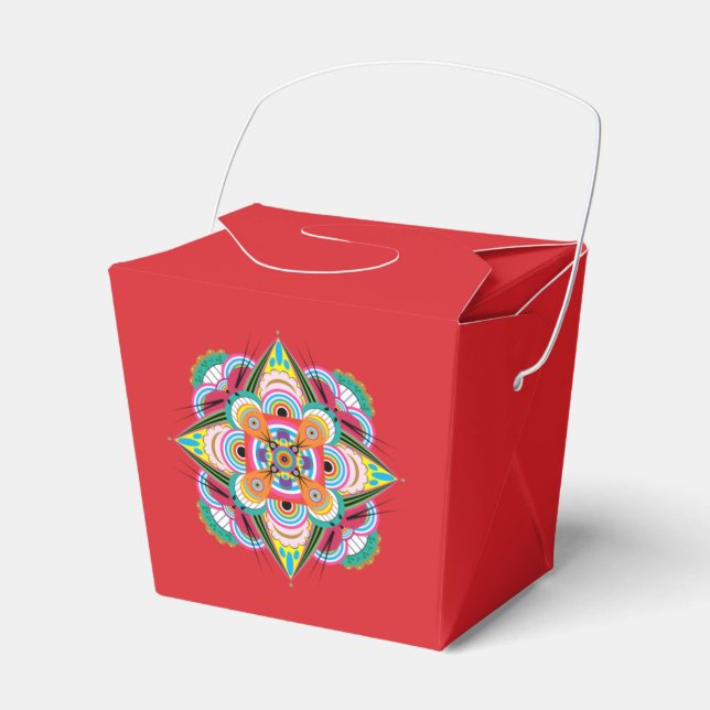 Tiger Dragon Mandala Favor Box (Front Side)