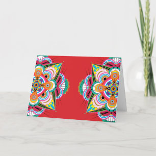 Tiger Dragon Mandala Greeting Card
