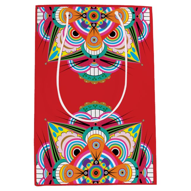Tiger Dragon Mandala Medium Gift Bag (Front)