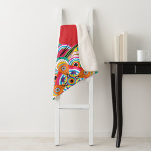 Tiger Dragon Mandala Small Sherpa Blanket