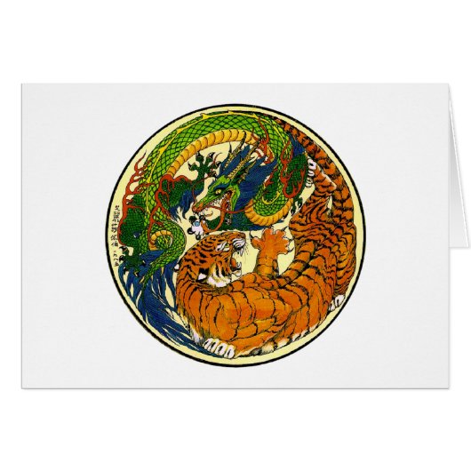 Tiger & Dragon Yin Yang Cards (Front Horizontal)