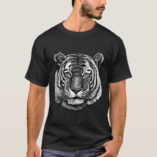 Tiger Drawing T_Shirt