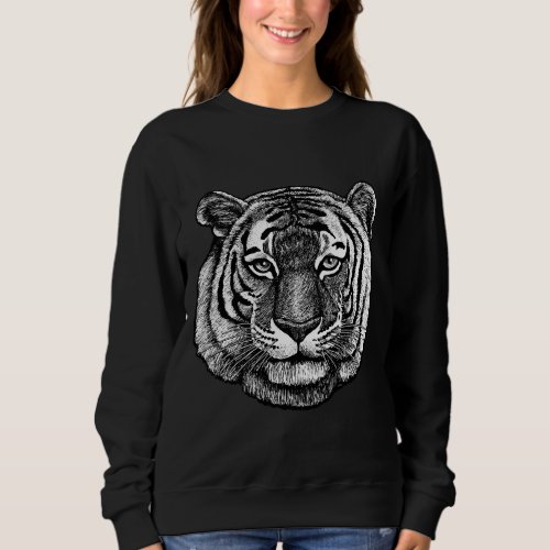 Tiger Drawing T_Shirt Sweatshirt