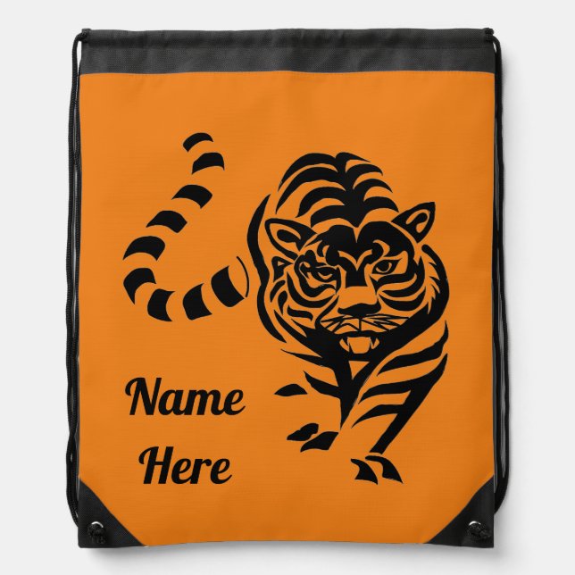 Tiger Drawstring Backpack (Front)