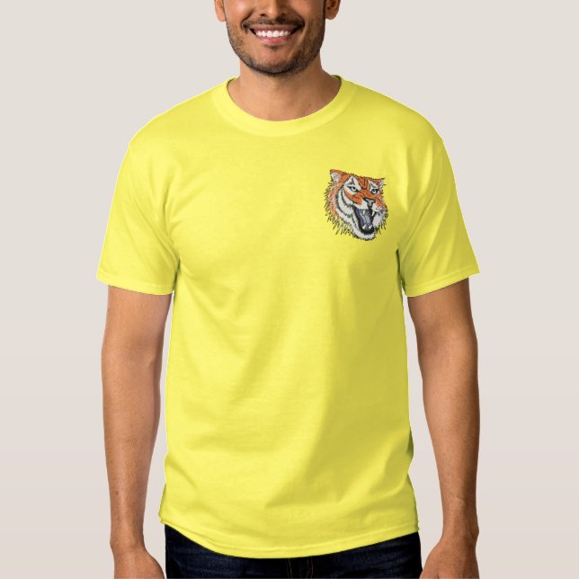 Tiger Embroidered T-Shirt (Front)