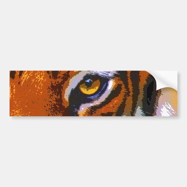 TIGER EYE BUMPER STICKER (Front)