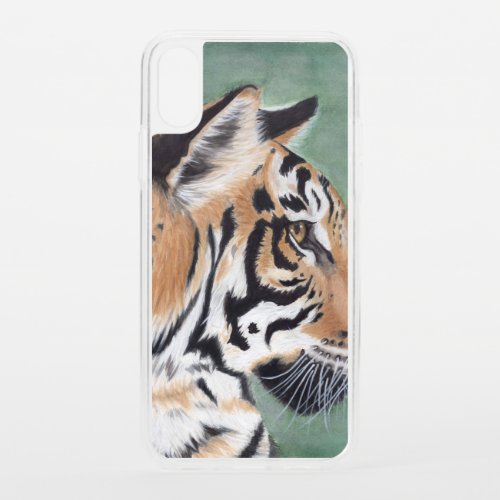 Tiger Eye Clear with Bumper iPhone XS Case