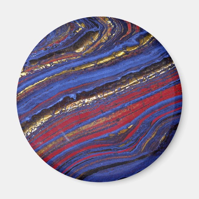 Tiger eye, hematite and jasper magnet (Front)