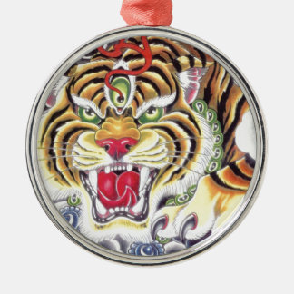 Tiger Eye Metal Ornament