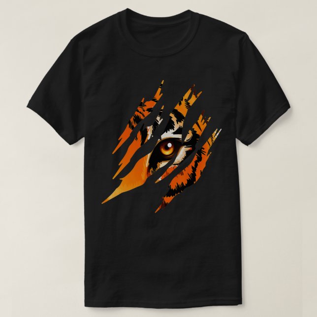 Tiger Eye Safari Zoo Wildlife Animal Zookeeper Cos T-Shirt (Design Front)