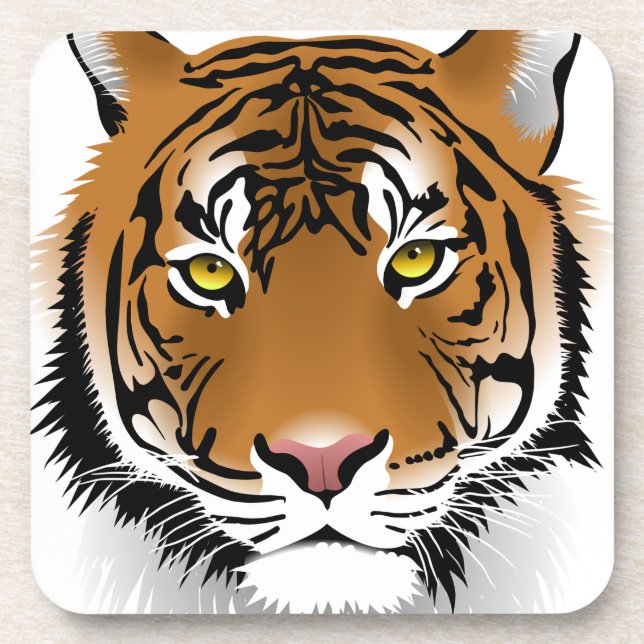 Tiger Eyes Beverage Coaster (Front)