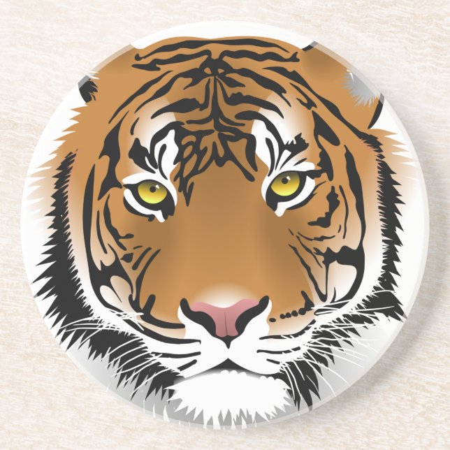 Tiger Eyes Drink Coaster (Front)
