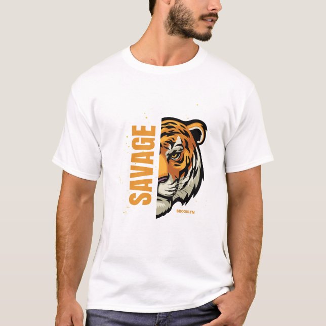 Tiger Eyes Full Of Fire T-Shirt (Front)