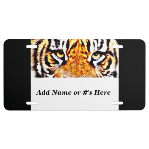 Tiger_EyesI See You_ License Plate