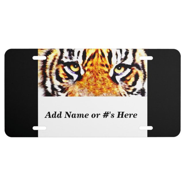 Tiger-Eyes,I See You_ License Plate (Front)