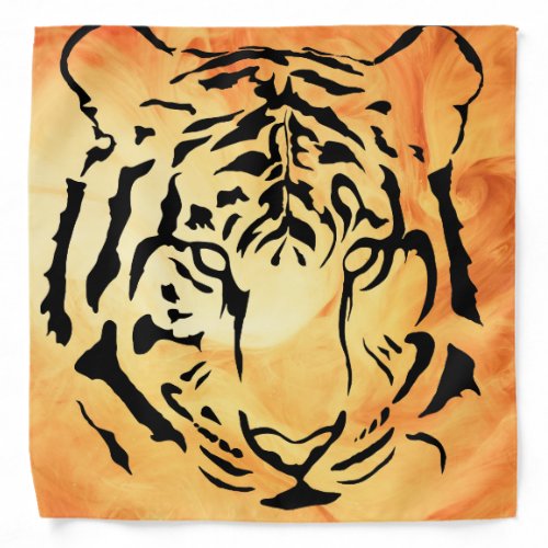 Tiger eyes in black silhouette bandana