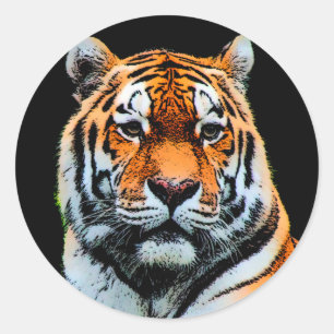 Tiger Eyes Inspirational Classic Round Sticker