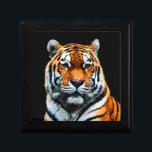 Tiger Eyes Inspirational Jewelry Box<br><div class="desc">Freedom & Courage Motivational Images - Tiger Eyes Wild Animal Art Photography</div>