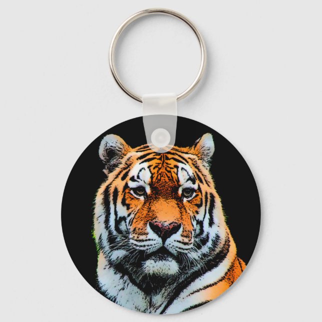 Tiger Eyes Inspirational Keychain (Front)