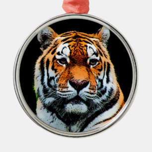 Tiger Eyes Inspirational Metal Ornament