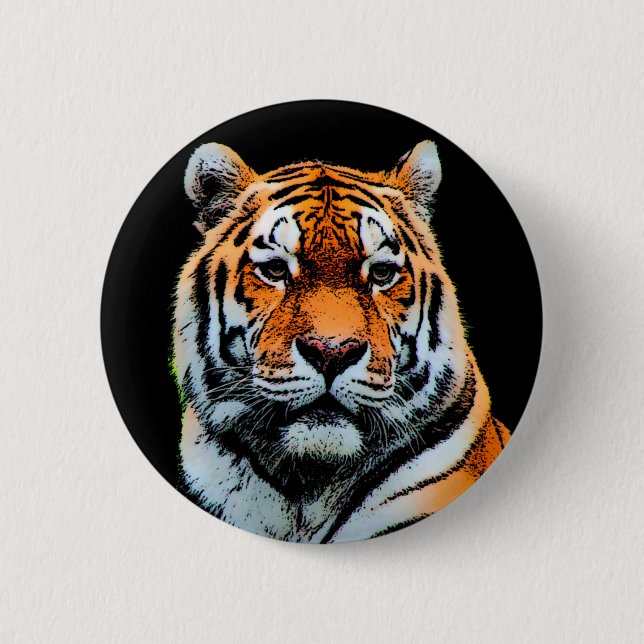 Tiger Eyes Inspirational Pinback Button (Front)