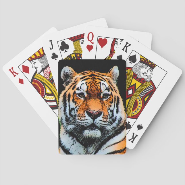 Tiger Eyes Inspirational Poker Cards (Back)