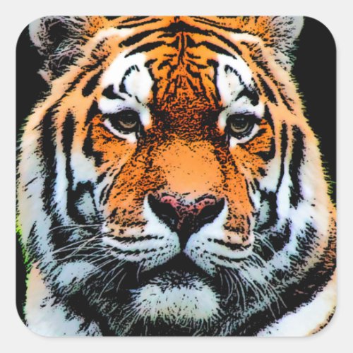 Tiger Eyes Inspirational Square Sticker