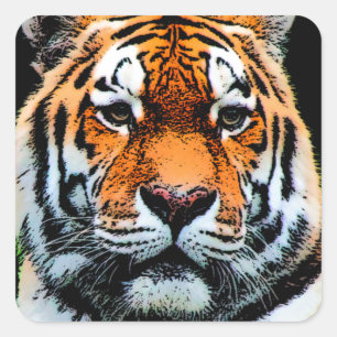 Tiger Eyes Inspirational Square Sticker